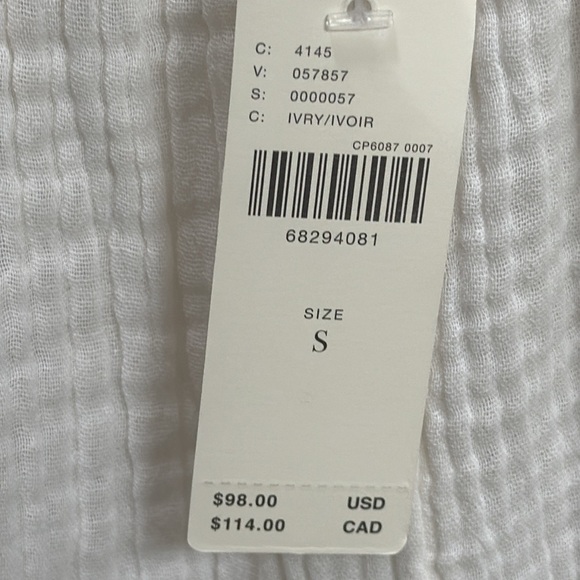 Anthropologie NEW The Malika Gauze Jumpsuit SZ S Ivory beach vacation comfy - Picture 5 of 7